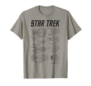 Starfleet Enterprise Spaceships Textbook T-Shirt