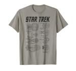 Starfleet Enterprise Spaceships Textbook T-Shirt