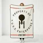 Cozy Star Trek USS Enterprise Fleece Throw Blanket