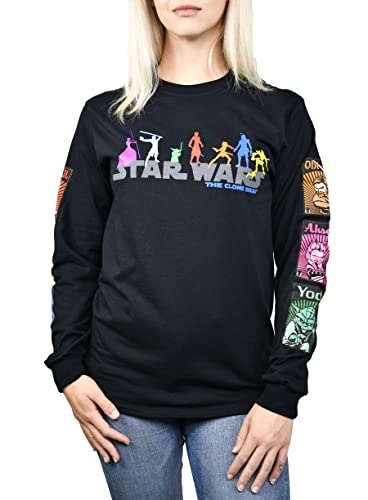 Clone Wars Character Logo T-Shirt, Size SM, Black