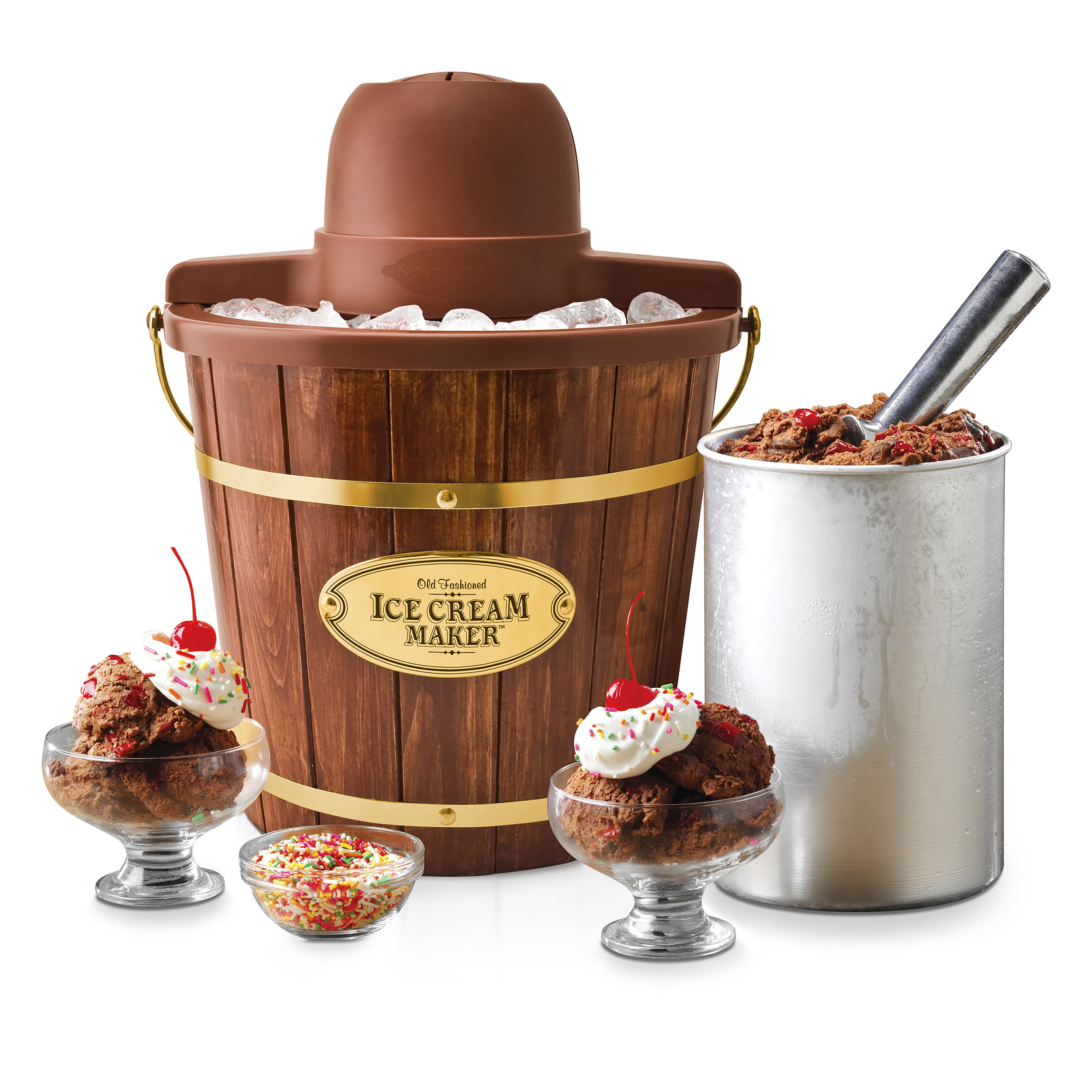 4 Quart Soft Serve Ice Cream Maker with Handle