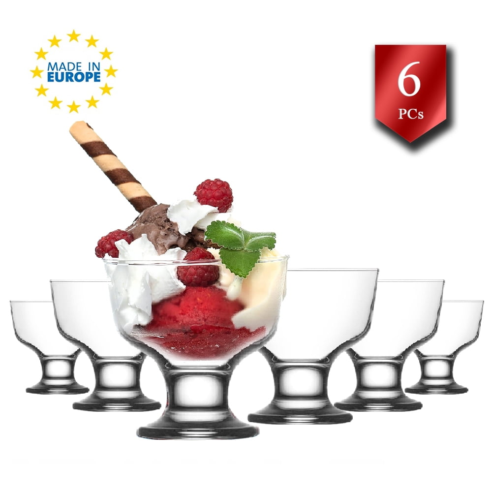 LAV Clear Glass Ice Cream Bowls Set