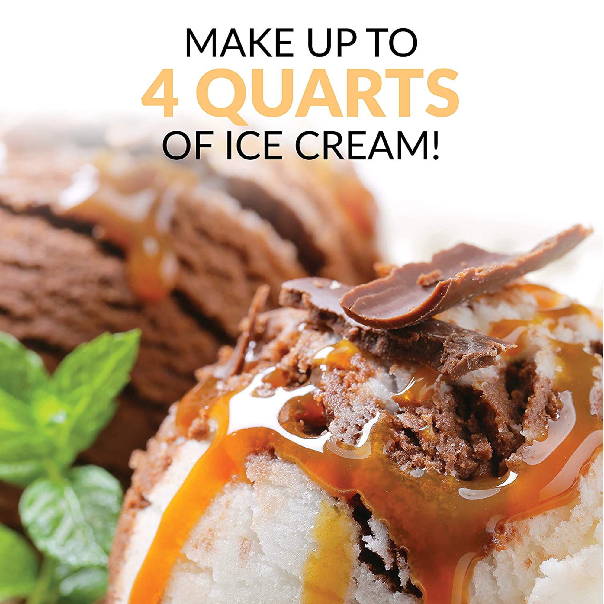 4 Quart Soft Serve Ice Cream Maker with Handle