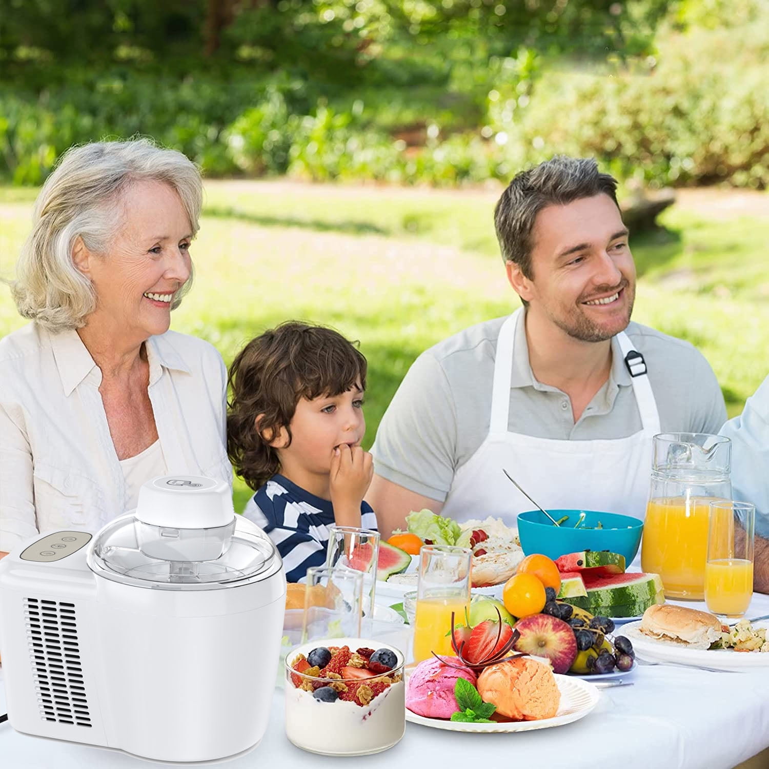 700ml Automatic Ice Cream Maker with 2 Modes