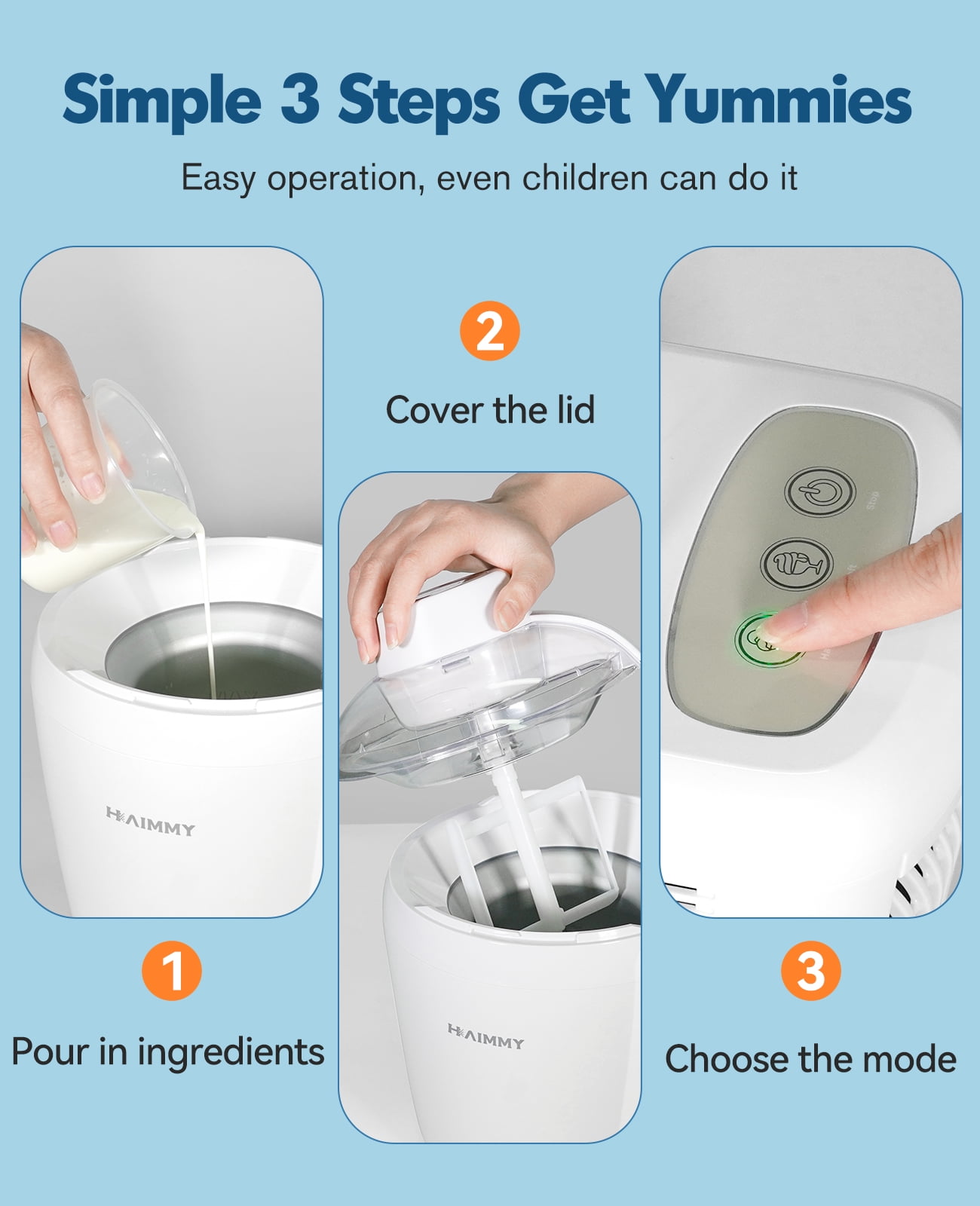 700ml Automatic Ice Cream Maker with 2 Modes