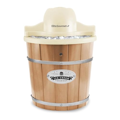 4 Quart Electric Ice Cream Maker with Recipe Booklet