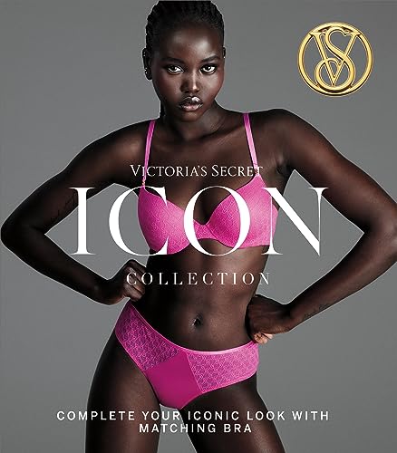 VS Icon Thong Panty with Monogram Lace, Adjustable Strap