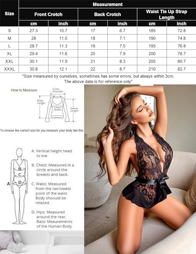 Avidlove Halter Plunging Lace Bodysuit - Black