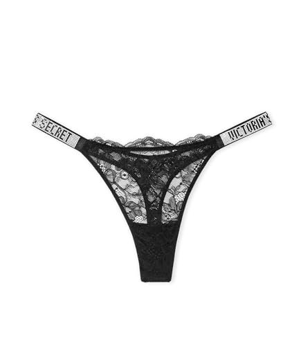 Victoria's Secret Black Lace Thong Panties Sexy Collection