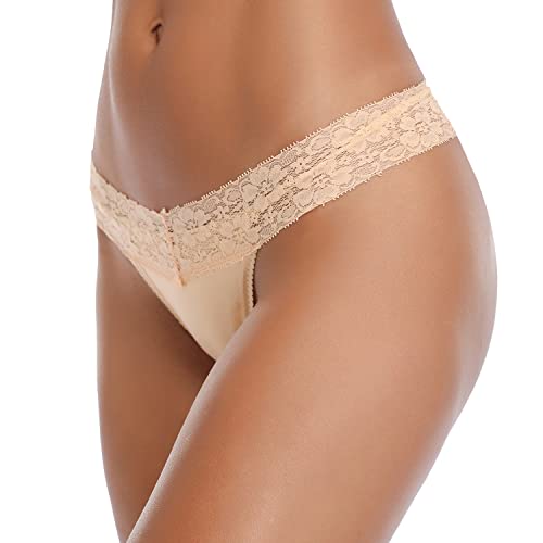 ANNYISON Low Waist Lace Thongs for Women, Multicoloured