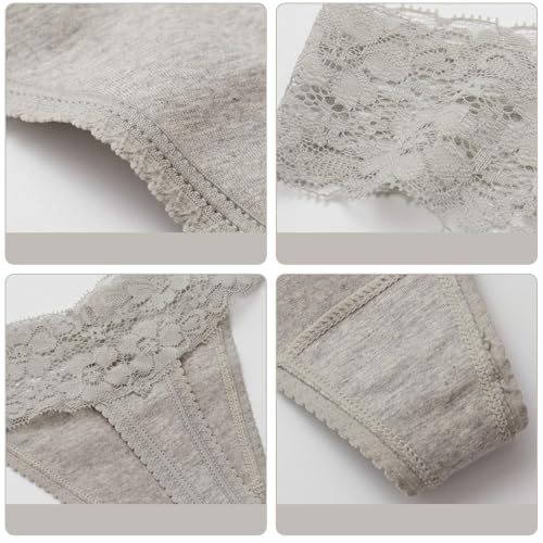 ANNYISON Low Waist Lace Thongs for Women, Multicoloured