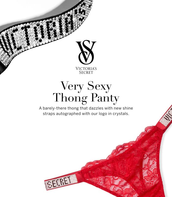 Victoria's Secret Black Lace Thong Panties Sexy Collection