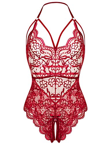 LOLLO VITA Halter Teddy Wine Red lingerie