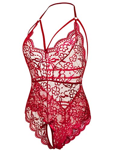 LOLLO VITA Halter Teddy Wine Red lingerie