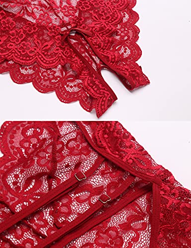 LOLLO VITA Halter Teddy Wine Red lingerie