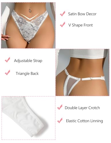 Avidlove 4 Pack Sexy Lace G-string Thongs Set