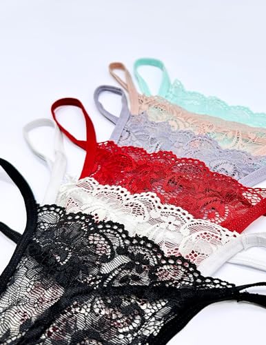 Sexy Floral Lace G-String Thong Panties - 6 Pack