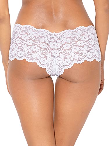 Signature Lace Cheeky Panty 2 Pack, Black/White, Size 7