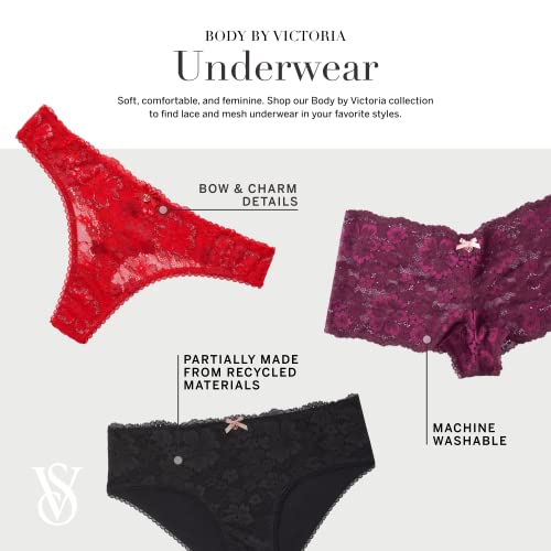 Victoria's Secret Black Lace Thong Underwear for Women