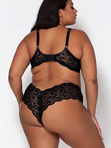 Signature Lace Cheeky Panty 2 Pack, Black/White, Size 7