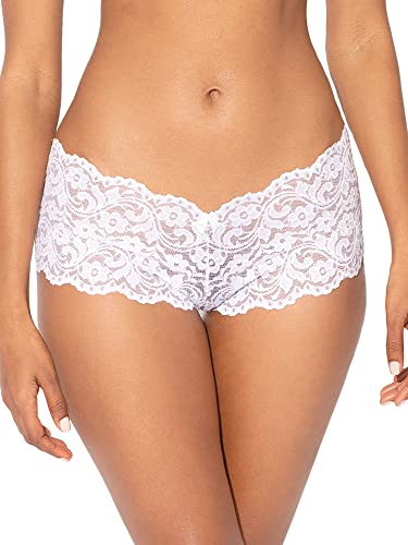Signature Lace Cheeky Panty 2 Pack, Black/White, Size 7