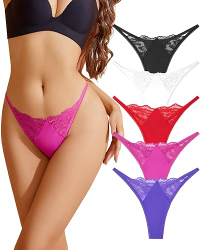PEASLIM Lace Thongs Pack - Sexy G-Strings Set