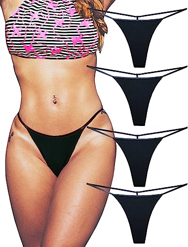 KUKU PANDA Sexy Cotton G String Thongs 4 Pack