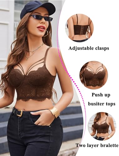 Avidlove Lace Bralette V Neck Camisoles Crop Top