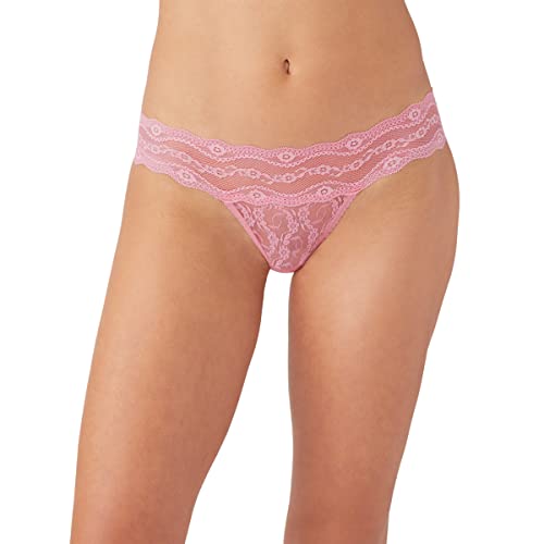 b.tempt'd by Wacoal Women's Lace Kiss Bikini Panty, Sea Pink, Medium