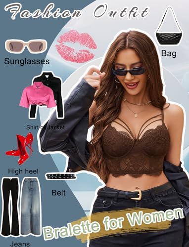 Avidlove Lace Bralette V Neck Camisoles Crop Top