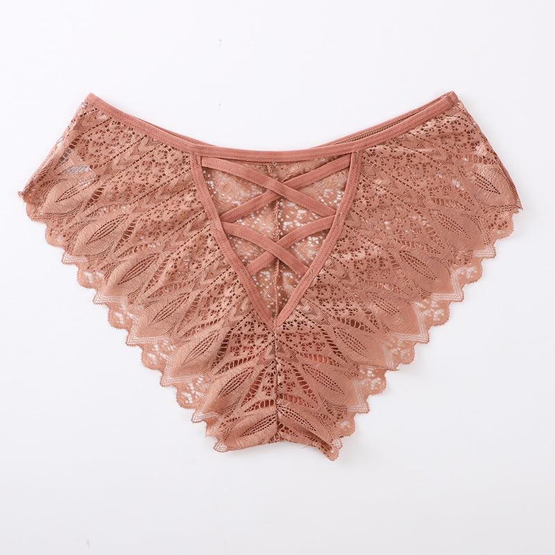 Lace Criss Cross Bikini Panties (4Pack L)
