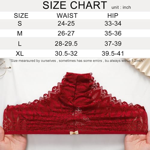 Lace Criss Cross Bikini Panties (4Pack L)