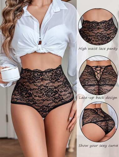 Avidlove Sexy Lace High Waist Strappy Panty Briefs