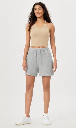 ODODOS Women's Crop Camisole 3-Pack Seamless Rib-Knit