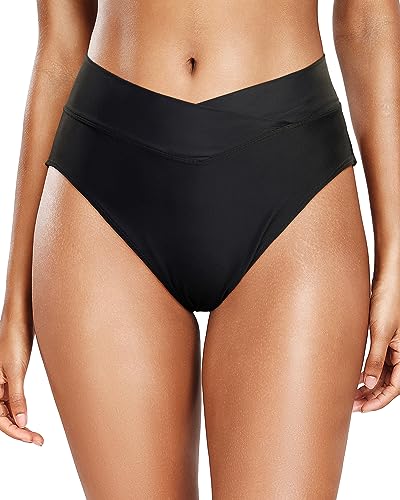 Holipick Black High Waisted Bikini Bottoms 18W