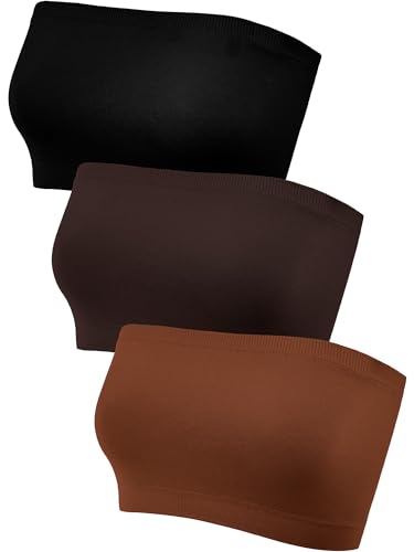 Seamless Bandeau Bralette Bundle, Non-Padded, Multi Color