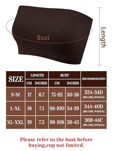 Seamless Bandeau Bralette Bundle, Non-Padded, Multi Color