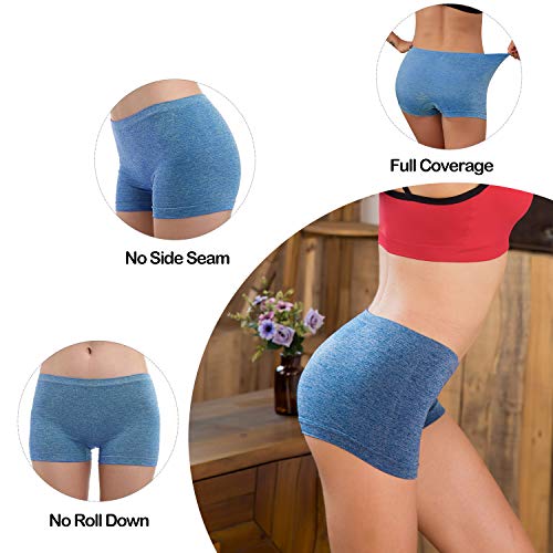 LALESTE Women's Seamless Boxer Briefs 5-Pack - Soft