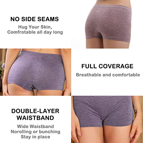 LALESTE Women's Seamless Boxer Briefs 5-Pack - Soft