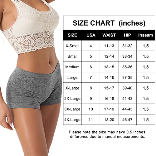 LALESTE Women's Seamless Boxer Briefs 5-Pack - Soft