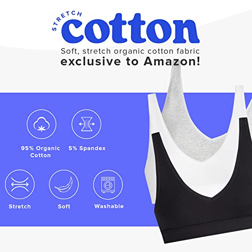 MeUndies Stretch Cotton V-Neck Bralette 5-Pack - Amazon Exclusive