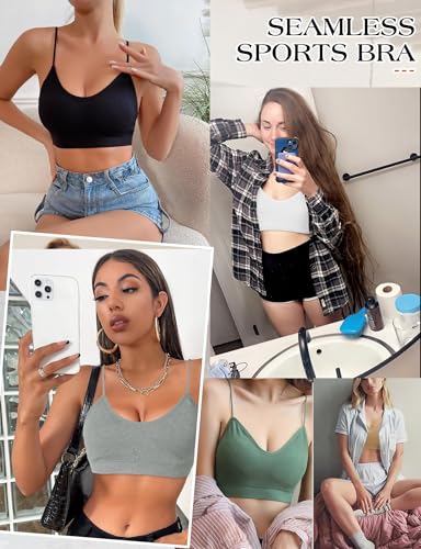 ZENUTA V-Neck Padded Seamless Bralette Set, Black/White