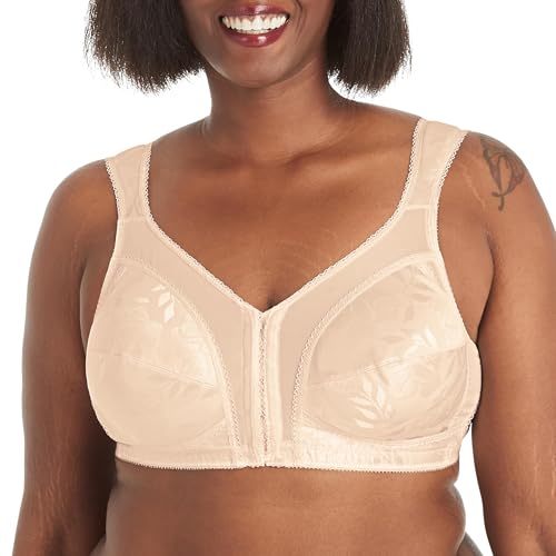 Playtex womens 18 Hour Front-close Wirefree W/ Flex Back Us4695 Full Coverage Bra, Light Beige, 44D US