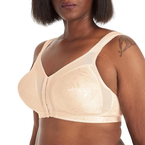 Playtex womens 18 Hour Front-close Wirefree W/ Flex Back Us4695 Full Coverage Bra, Light Beige, 44D US