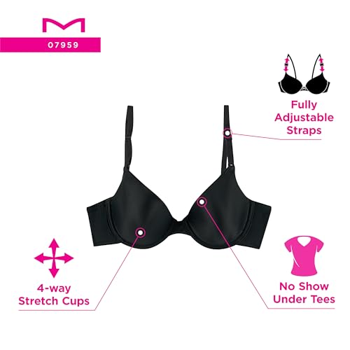 Maidenform womens One Fab Fit Original Tailored Demi T-shirt 07959 bras, Body Beige, 36C US