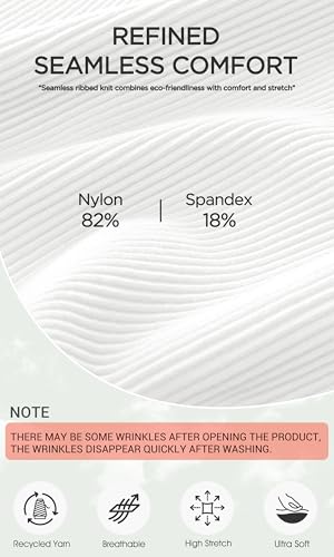 ODODOS Seamless Bodysuit for Women Square Neck Sleeveless Ribbed Tank Top Bodysuits, White, Medium/Large