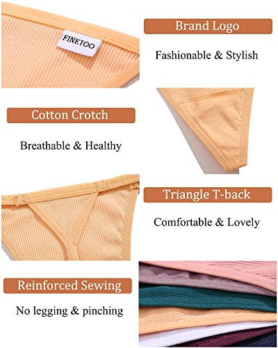 FINETOO 10 Pack Adjustable G String Thongs Sexy Women's Underwear