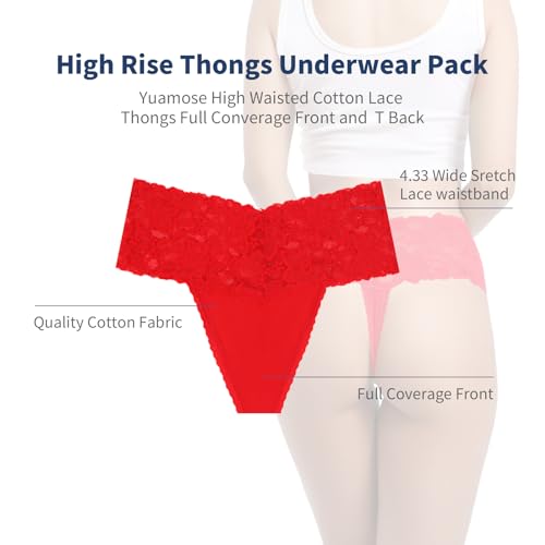 6 Pack Lace Thongs for Women XL Size