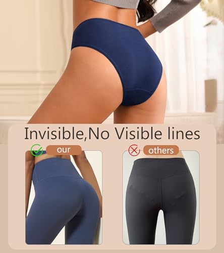 OLIKEME Underwear for Women Bikini Cotton Hipster Panties Breathable Stretch High Cut Briefs 10 Pack Multicolor