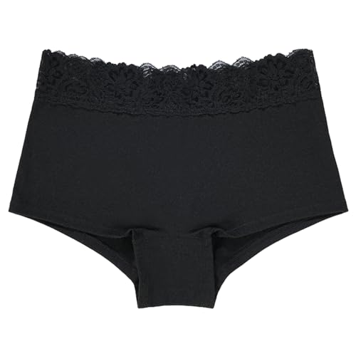 Hibluco Seamless Black Boyshorts Panties for Women